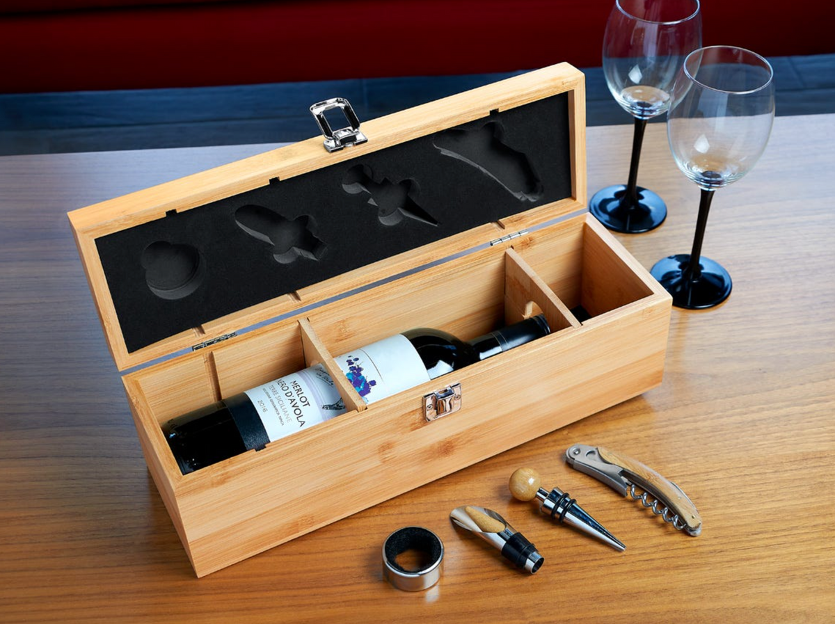 CAJA VINO BAMBU